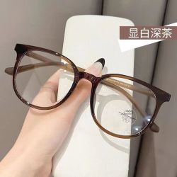 新款TR90复古圆框近视眼镜可配度数ins防蓝光韩版潮眼睛框架女