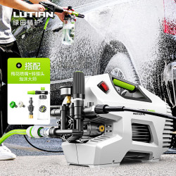绿田 雪豹p6pro家用洗车机感应电机清洗机洗车泵高压洗车水枪220V 2000W 升级pa版- 雪炮+喷嘴