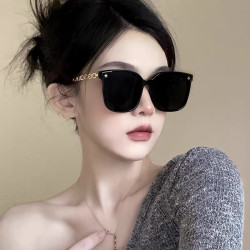 新款墨镜女高级感ins网红款防晒太阳镜大框圆脸显瘦眼镜男款