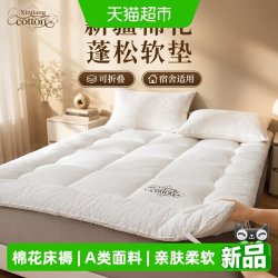 俞兆林 新疆棉花床垫遮盖物家用卧室折叠垫180x200褥子宿舍学生单人软垫
