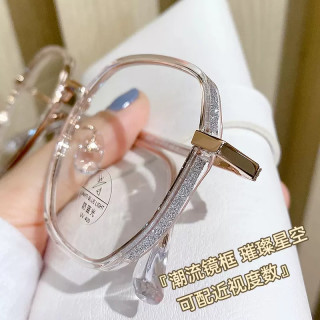 防蓝光抗辐射近视眼镜女可配度数素颜时尚显瘦看手机电脑专用眼镜