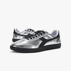 diadora Saunter OG 牛皮革板鞋 太空银/锆石黑N9933 38.5
