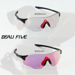 BEAU FIVE户外太阳镜变色眼镜日夜两用徒步跑步骑行运动防晒高清