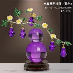 新款水晶葫芦轻奢高档酒柜电视柜玄关桌面家居装饰乔迁新居礼品