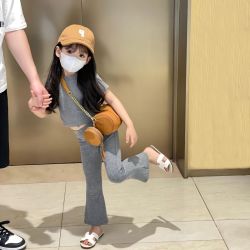 女童网红炸街套装洋气夏装2026新款韩范童装女宝宝短袖可爱两件套