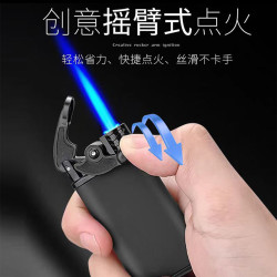 神彪 德国进口电话摇臂机直冲充气打火机防风网红金属个性定制男友礼物