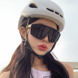 新款运动连体大框男女骑行防风护目墨镜欧美炫彩时尚太阳镜眼镜