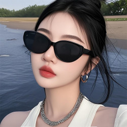 2025新款墨镜女款猫眼复古防晒防紫外线太阳镜大脸显瘦旅行海边