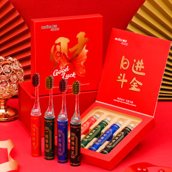 新款高档口红便携式软毛牙刷成人情侣过年家用牙刷