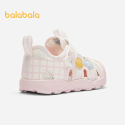 巴拉巴拉 童鞋儿童稳步鞋女童2026夏新款软弹舒软凉鞋 白色调00311 26 (脚长15.8-16.2/内长17)