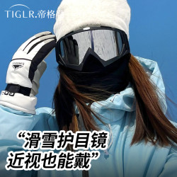 帝格勒 滑雪登山护目镜男女同款雪地防风防雪盲雪镜大视野可带近视