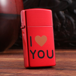 ZORRO 佐罗 Z909窄版纤巧机红冰爱 煤油防风打火机 男女礼品礼物