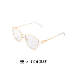 COCBAY-Rime素颜镜光学镜方形金属潮流眼镜