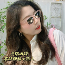 ［大头阿枝］方形框墨镜女显脸小夏季遮阳真板材防紫外线太阳眼镜