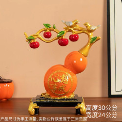 心想事成葫芦摆件酒柜装饰品新中式家居客厅招财玄关新房乔迁礼物