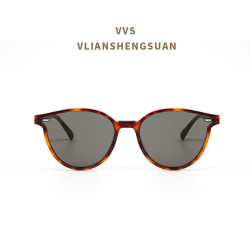 VVS 眼镜墨镜太阳镜新款复古ins欧美风黑框板材圆脸方脸SLO01