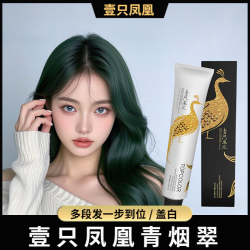 烟熏灰绿色青烟翠烟青色灰青色雾青色一步到位染发膏