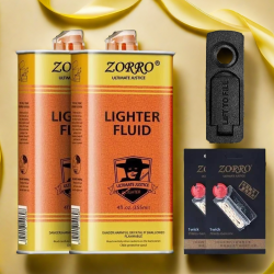 ZORRO 原装ZORRO佐罗打火机用油 正品油火机ZP专用油配送火石棉芯优质油