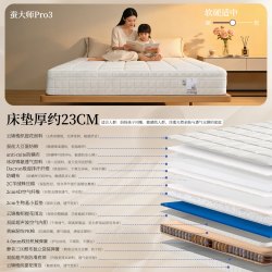朗宅蚕大师Pro3软硬适中可调节全拆家用卧室冬暖夏凉双层冰感床垫