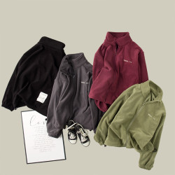 定制w770男童秋冬双面奥利绒校服神器韩版中大童儿童打底衫