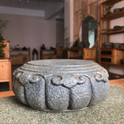 水磨坊 莲花大鼓禅意装饰壶承摆件