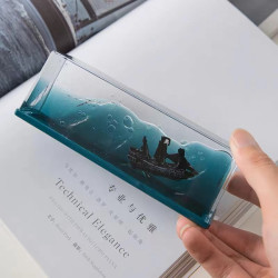 游轮流体漂流瓶黑珍珠号桌面摆件送男生男朋友生日礼物