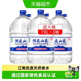 洞庭山 泉饮用天然泉水超大桶装水泡茶水非矿泉水纯净水绿色食品 19L*3桶