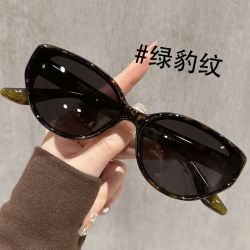 识恩 茶色猫眼墨镜女款2025新款高级感防紫外线复古开车偏光太阳眼镜