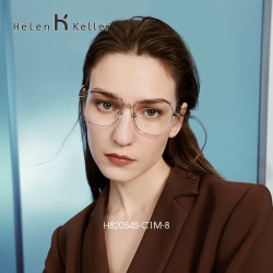 海伦凯勒 新款眼镜近视女品牌有度数时尚蓝光眼镜大框男女H82054