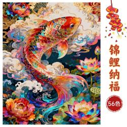 肌理画高清还原数字油画diy手工填色北欧现代简约亚麻丙烯装饰画