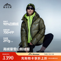 喜马拉雅 雨崩鹅绒服700蓬90绒-25°C徒步穿越专业户外防风冰雪鹅绒羽绒服 草木绿 700蓬90鹅绒-25°C