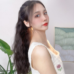 马尾假发女长发抓夹水波纹卷逼真仿真发不伤发便携头顶高马尾蓬松