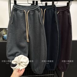 男女童加绒加厚裤子冬装儿童2025新款中大童运动休闲裤