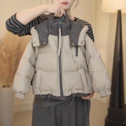 男童韩版棉服洋气新款冬季中大童保暖加厚连帽棉袄外套上衣