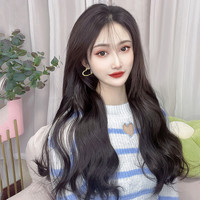 假发女一片式V型大波浪卷发接发片隐形自然蓬松仿真发