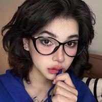 网红同款三角猫蝶形辣妹眼镜架可配度数近视镜框防蓝光偏光韩版