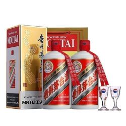 茅台 贵州茅台飞天酒53度500ml*2瓶正品保真双瓶装送礼袋年份随机