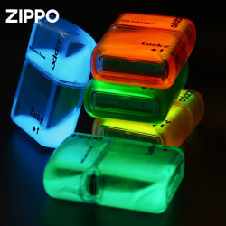 ZIPPO 打火机正版DIY205夜光流沙防风男士防风个性网红创意打火机