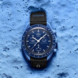 欧米茄 X swatch 斯沃琪 MISSION TO NEPTUNE Speedmaster超霸系列 42毫米石英腕表 SO33N100