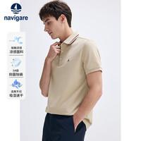 navigare 意大利小帆船男士速干抑菌凉感通勤短袖POLO衫1325525564 砂  L  古巴砂