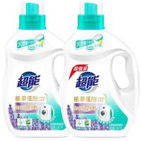 88VIP：超能 植翠低泡洗衣液3.38kg*2瓶（13.52斤）薰衣草香