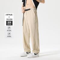 班尼路 【显高显瘦】工装裤青少年秋季薄款户外宽松透气美式运动山系长裤