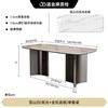 FA SA DI HOUSEHOLD 霸道总裁意式岩板餐桌椅轻奢黑色全托长方形复古家用餐桌