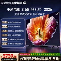 小米 电视S65 MiniLED 2026低反屏760分区288Hz高刷61