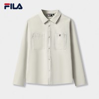 FILA 官方梭织长袖衬衫男冬季新款时尚简约休闲舒适运动上衣