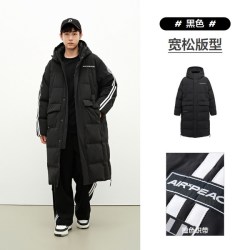 太平鸟 男装 情侣款羽绒服冬季黑色连帽保暖外套