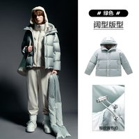 太平鸟 男装 95%进口鸭绒面包服连帽羽绒服B1ACE4304