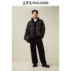 太平鸟 进口鸭绒太平鸟男装户外羽绒服潮冬季保暖防寒面包服
