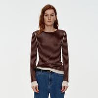 TEENIE WEENIE 【撞色两件】长袖T恤女春秋款撞色假两件圆领长袖T恤打底衫