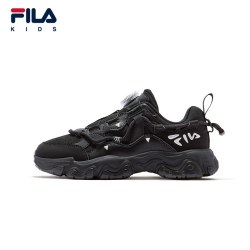 FILA 儿童童鞋跑步鞋2026新款男女童中大童运动鞋子旋钮扣猫爪